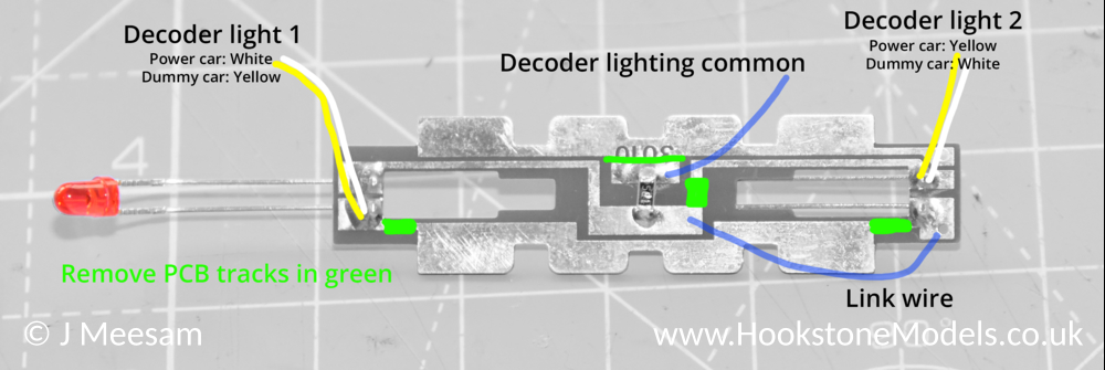 Kato Eurostar class 373 lighting PCB modifications for DCC