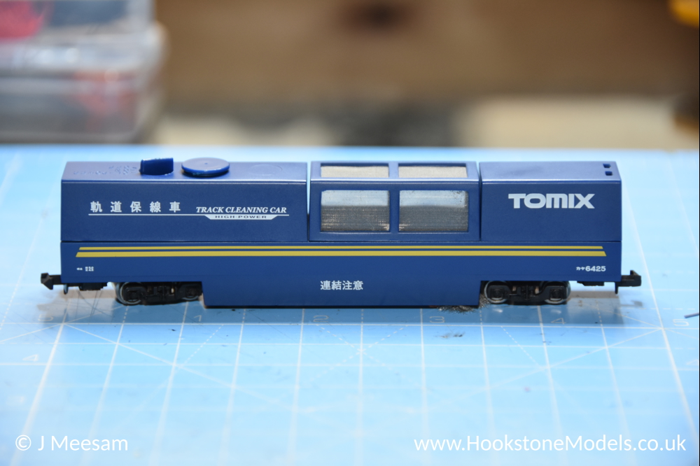 Convert Tomix track cleaning wagon to DCC