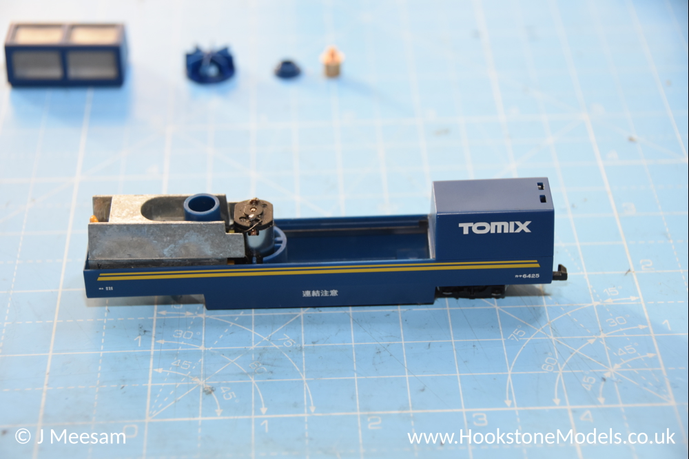 Convert Tomix track cleaning wagon to DCC